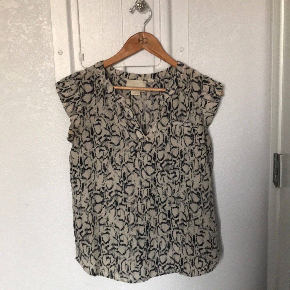 Cynthia Rowsey Snakeskin Blouse size Small
